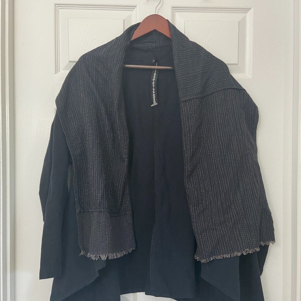 Hand-sewn black shawl collar jacket by Rite of Passage, size L, EUC - Picture 5 of 12